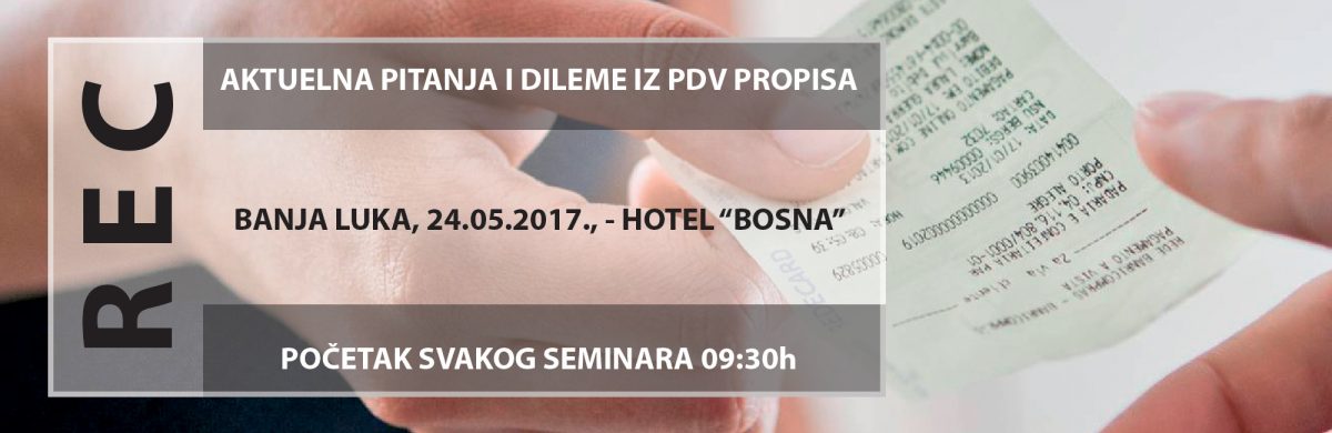 AKTUELNA PITANJA I DILEME IZ PDV PROPISA