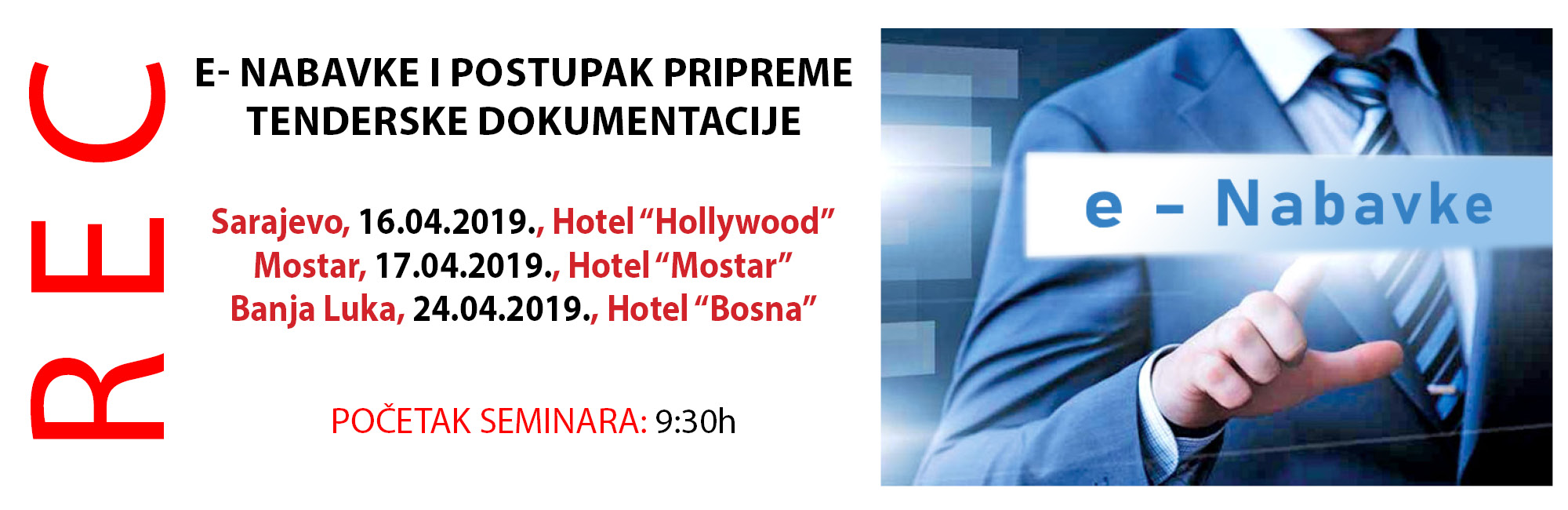 SEMINAR: E- NABAVKE I POSTUPAK PRIPREME TENDERSKE DOKUMENTACIJE – REC D ...