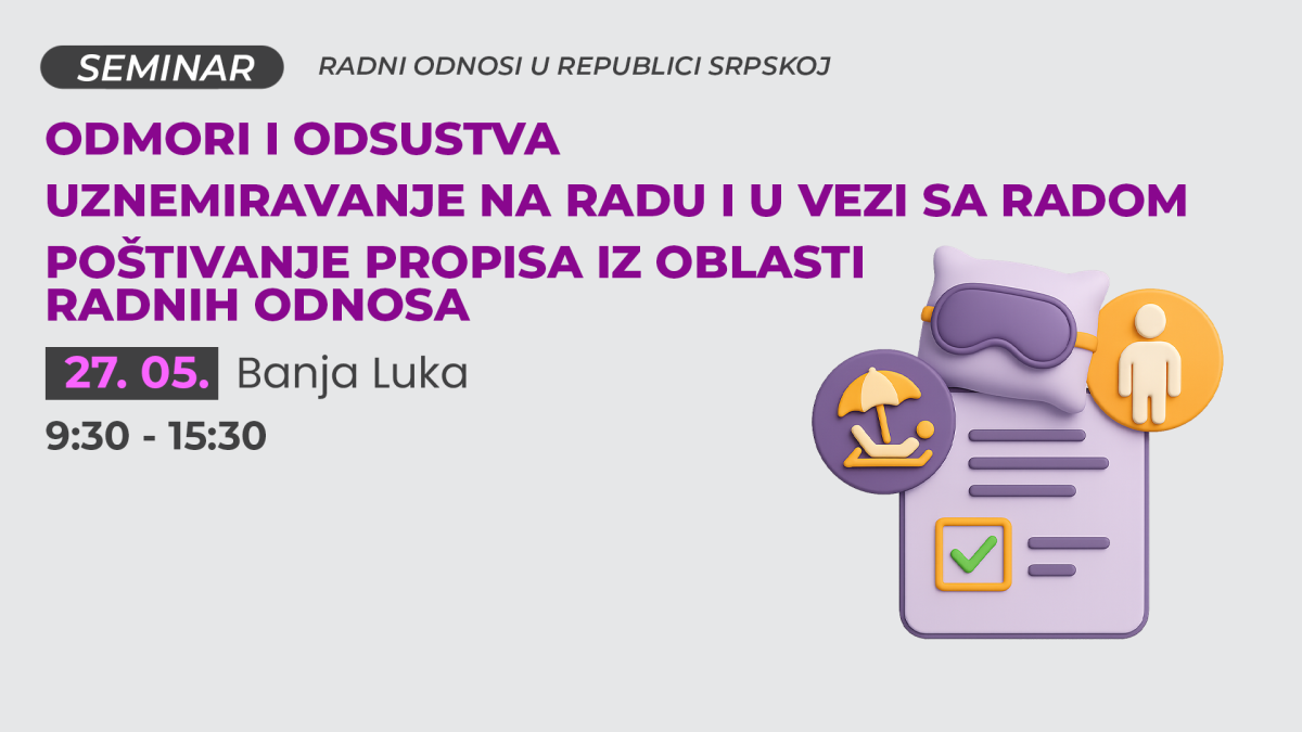 Seminar - Radni odnosi - Banja Luka - Maj 25 - 1920x1080 - web